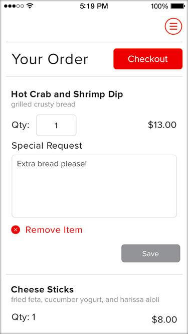Mobile Room Service Screenshot