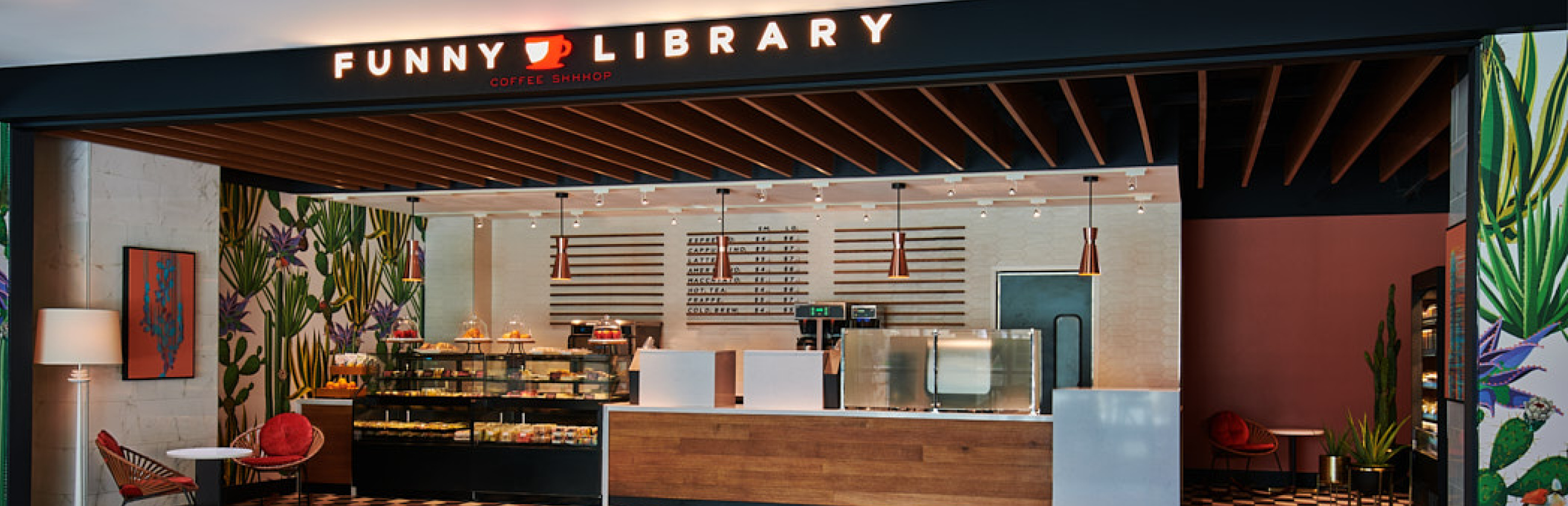 Funny Library inside Virgin Hotels Las Vegas